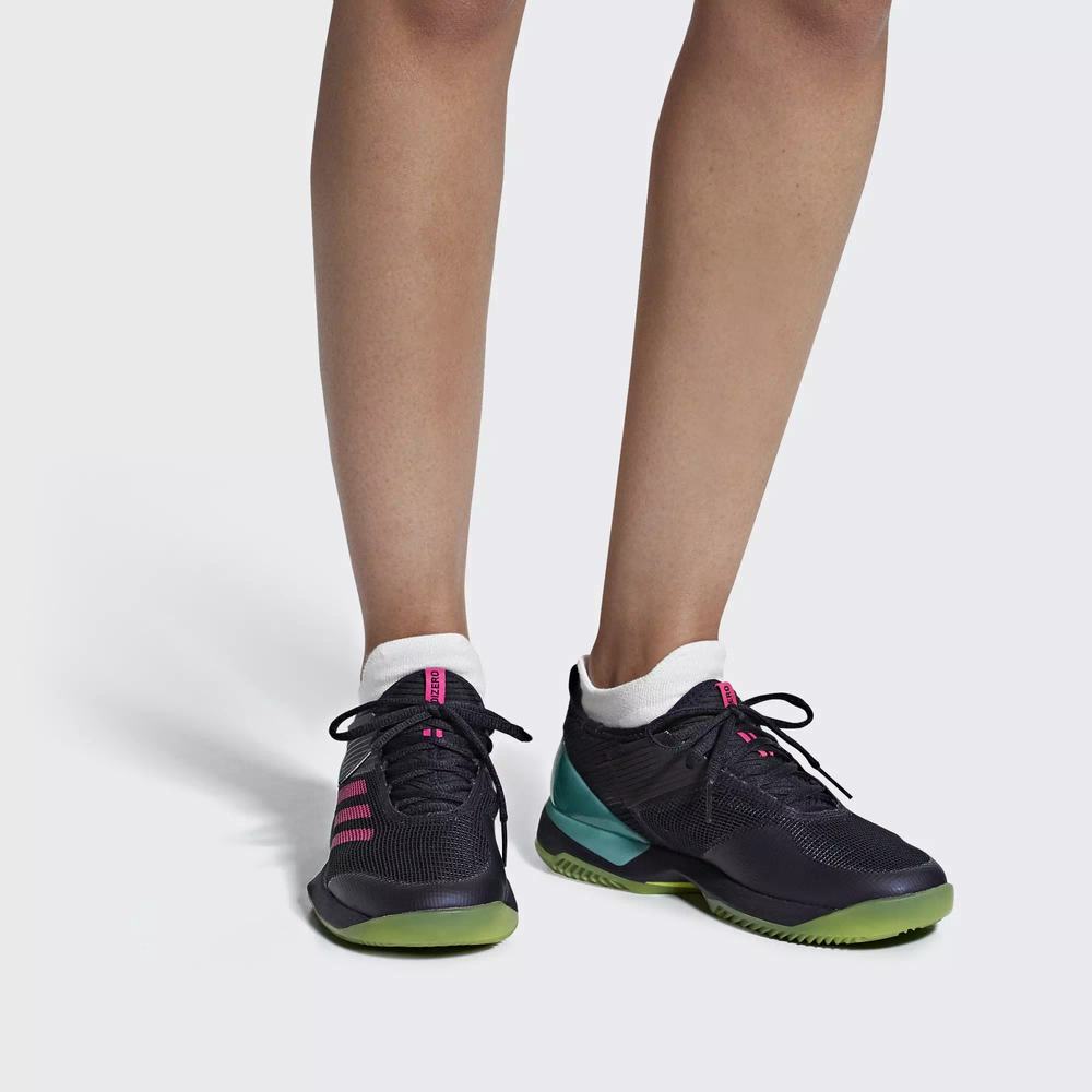 Adidas Adizero Ubersonic 3.0 Clay Zapatillas De Tenis Azules Para Mujer (MX-13541)